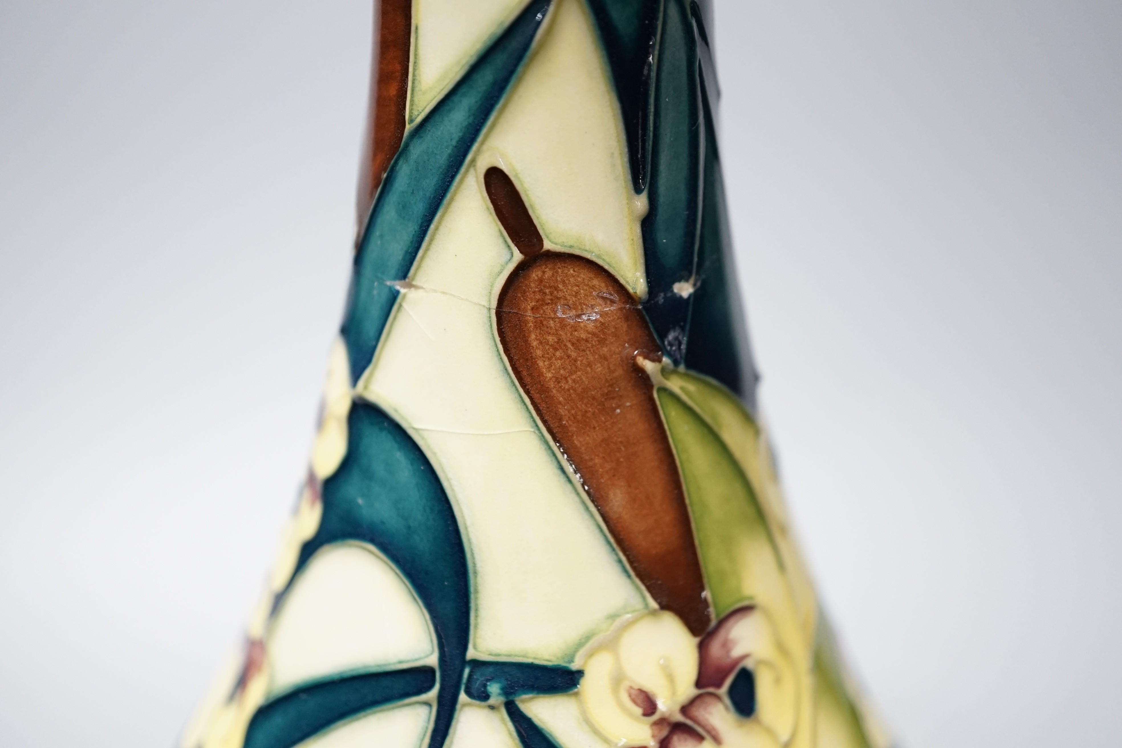 A Moorcroft ‘Water Lily’ vase, 31cm (restored)